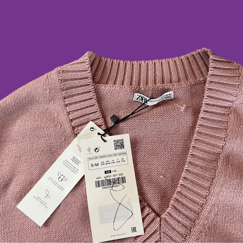 Pink Zara Sleeveless Sweater - Picture 4 of 4
